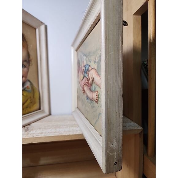 Maud Tousey Fangel Pair Dimensional Prints Babies Nursery Vintage 9" X 7" - Picture 6 of 7